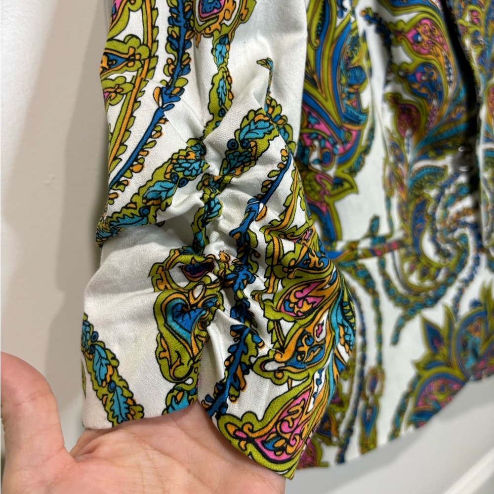 New York Collection Colorful Paisley Blazer Size Small - Picture 7 of 10
